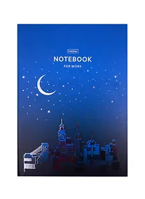 Купить Книга для записей А4 80л кл. "Ночной город" 7БЦ, мат.ламинация, 3D фольга — Фото №1