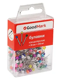 Купить Булавки 150 штук 28 мм, в ассортименте, GoodMark — Фото №1