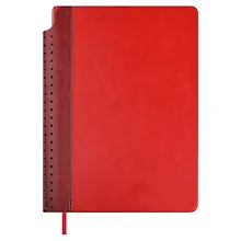 Купить Ежедневник недат. А5 160л "Сариф" красный, иск.кожа, тв.переплет, перфорация, место для ручки, офсет, справ.мат-лы, закругл.углы, ляссе, инд.уп — Фото №1