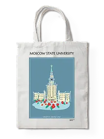 Купить Сумка-шоппер МГУ (Москва) (35х40) (TBG00-MSK0016-SR-EN) — Фото №1
