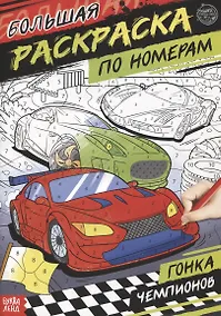 Купить Большая раскраска по номерам «Гонка чемпионов» — Фото №1