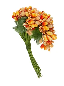 Купить Цветы для декорирования "Соцветие" (апельсин) (12 шт) (8,5 см) — Фото №1