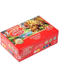 Купить Краски гуашевые 06цв., 20мл, c УФ защитой яркости, банка, к/к, Art Berry — Фото №1