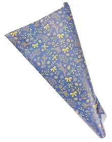 Купить Бумага упаковочная 70*100см "Банты,шишки,веткинасинем" НГ,инд.уп. — Фото №1