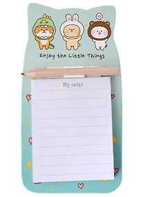 Купить Блок для записей с карандашом 90*170 40л на магните "Kawaii. Зверюшки", инд.уп. — Фото №1