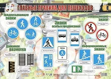 Купить Тематический плакат "Главные правила для пешеходов" (Формат А2) — Фото №1