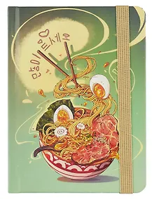 Купить Книга для записей А6 64л тчк. "АППЕТИТНЫЙ РАМЕН" 7БЦ, фикс.резинка — Фото №1