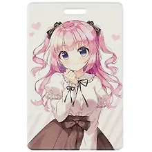 Купить Чехол для карточек Аниме Девушка с бантиком (Сёдзё) (цветная) — Фото №1