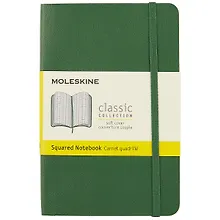 Купить Записная книжка Moleskin Classic Pocket, мягкая обложка, зелёная, 96 листов, А6 — Фото №1