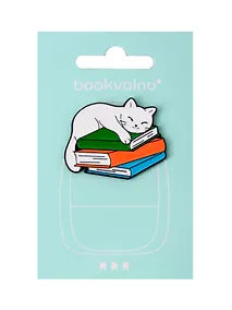 Купить Значок Котик на книгах (металл) (12-5769-A47) — Фото №1