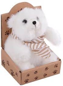 Купить Мишка белый в крафт коробке — Фото №1