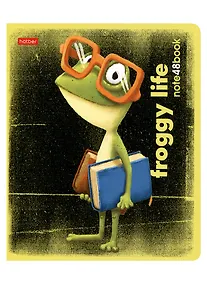 Купить Тетрадь в клетку Hatber, "Лягух Кир", 48 листов, в ассортименте — Фото №1