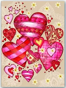 Купить Записная книжка, Феникс+ А6 (110*150мм) 160стр. Сердечки 38879 — Фото №1