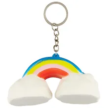 Купить Брелок-антистресс Облачка с радугой (PU) (10x5) — Фото №1