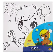 Купить Холст с красками. Милая лошадка — Фото №1