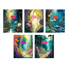 Купить Тетрадь в клетку Listoff, "Тропические джунгли", 80 листов, в ассортименте — Фото №1