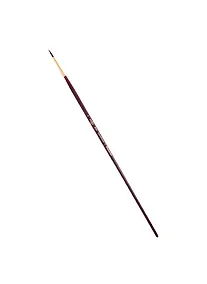 Купить Кисть художественная Вернисаж, синтетика бордовая, круглая, длинная ручка №6, Гамма — Фото №1