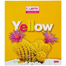 Купить Папка-обложка для тетради со сменными блоками «YELLOW», 2 кольца, А5, глянцевая ламинированная - Hatber — Фото №1