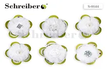 Купить Резинка для волос Schreiber/Шрайбер Белый бант, на картонной подложке, в ассортименте S 8644 — Фото №1