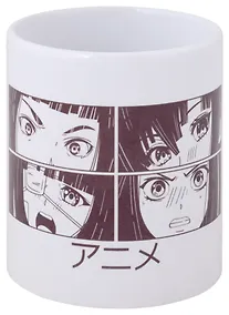 Купить Кружка Аниме Лица 4 кадра (керамика) (330мл) — Фото №1