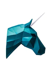 Купить Набор для сборки полигональных фигур: Единорог (бирюзовый) — Фото №1