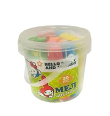 Купить Мелки цветные 05цв 20шт "Hello Kitty&friends" пласт.ведерко — Фото №1