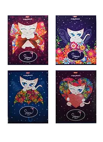 Купить Тетрадь в клетку Hatber, Siena Cat, 24 листа, в ассортименте — Фото №1