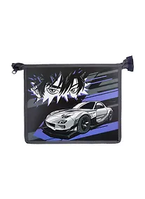 Купить Папка для тетрадей А5 "Аниме с тачкой" пластик, молния сверху — Фото №1