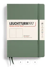 Купить Книга для записей A5, 125 листов, нелинованная "Smooth Colours", твердая обложка, цвет оливковый, Leuchtturm1917 — Фото №1