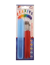 Купить Кисти 5 штук, пони круглая №1, №2, №3, №4, №5 "Классика цвета"с пеналом, Луч — Фото №1