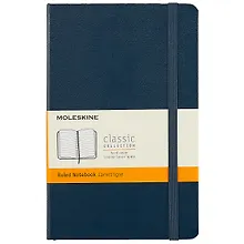 Купить Книга для записей Moleskin Classic Medium, твёрдая обложка, синий, 120 листов, А6+ — Фото №1