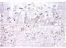 Купить Большая раскраска по цифрам «Веселая стройка». 90х60 см — Фото №1