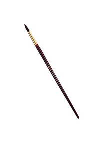 Купить Кисть художественная Вернисаж, синтетика бордовая, круглая, длинная ручка №20, Гамма — Фото №1