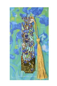 Купить Закладка для книг «Винсент Ван Гог. Ирисы» (металл) (11,3х2,8см) — Фото №1