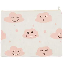 Купить Папка для тетрадей В5 "Облака" молния, лен — Фото №1