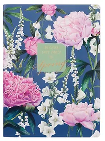 Купить Тетрадь А4- 40л кл. "La Fleur. Spring" скрепка, карт.обл., мат.текст.ламинация, тиснение фольгой — Фото №1