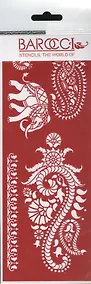 Купить Трафарет Barocci универсальный Индия + слон 8,5х23см ТУ-40 — Фото №1