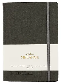 Купить Ежедневник недат. А5 96л "Melange" серый, тв.переплет, резинка, тонир.блок, ляссе — Фото №1