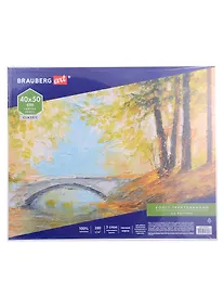 Купить Холст на картоне 40*50см грунтованный, 100% хлопок, мелкое зерно, BRAUBERG ART CLASSIC — Фото №1