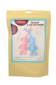 Купить Набор для вязания "Miadolla" "Мишки Брик" (голубой и розовый) (AMG-MN-0148) — Фото №1