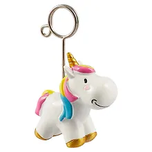 Купить Держатель д/визиток Единорог с разноцветной гривой (полистоун) (9 см) (12-FENGDA-CB15420A/422A — Фото №1