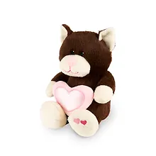 Купить Игрушка мягкая, Maxitoys, Котик Влюбленный коричневый, 22см MT-HH-B28906EB — Фото №1