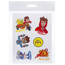 Купить Набор Наклеек А6ф 115х150мм 4л в пакете с европодвесом серия  -Влад А4 — Фото №1