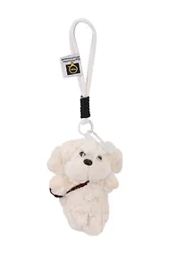 Купить Брелок Собачка с сумочкой белая (текстиль) (12см) (12-21082025-F24) — Фото №1