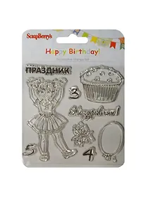 Купить Набор штампов 10,5*10,5см Праздник! SCB4901021 — Фото №1