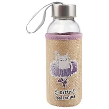 Купить Бутылка в чехле джут Kitty ballerina (стекло) (300мл) — Фото №1