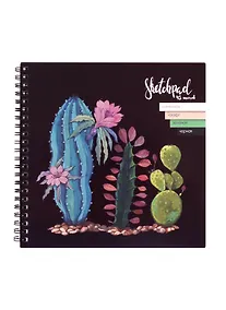 Купить Скетчбук 195*195 45л "Экзотика" бел. каменная, черная, серая, зеленая, 120 г/м2, 245 г/м2, 80 г/м2, карт.обл., гребень — Фото №1