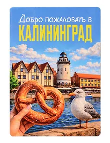 Купить Магнит декоративный Крендель и чайка (Калининград) (70х100мм) (FH071) — Фото №1