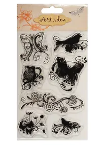 Купить Набор для творчества, Штампы силиконовые 10*15см, дерево — Фото №1