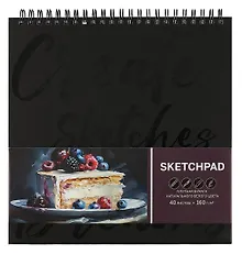 Купить Скетчбук А5 40л "СЛАДОСТЬ" гребень, белый офсет — Фото №1